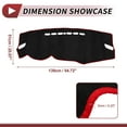 thumbnail image 4 of Unique Bargains Dashboard Dash Cover for Mitsubishi-Outlander 2013-2020 Interior Dashboard Mat Black Red Suede Silicone, 4 of 6