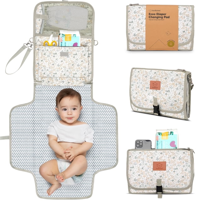 Almohadilla cambiadora de pañales portátil KeaBabies, grande, impermeable