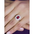 thumbnail image 2 of 1.20 Carat Genuine Diamond Red Ruby Gemstone Attractive Anniversary Ring for Women Solid 18K White Gold Size 4.5 by Diamond-Capitals, 2 of 6