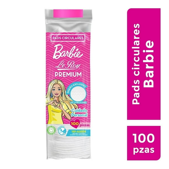 Pads Le Roy Circulares Barbie 100 piezas