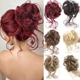 thumbnail image 2 of Chignon Bouclé Ondulé Synthétique, Cheveux Bouclés Désordonnés, Pince Griffe, Extension de Queue de Cheval, 2 of 6