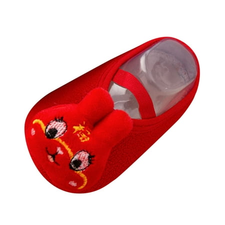 

kpoplk Toddler Sock Shoes Autumn And Winter Children Toddlers Boys And Girls Floor Sports Non Slip Toddler High Top Sneakers(D)