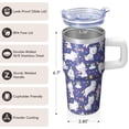 thumbnail image 3 of 20OZ Unicorn Lover Cup with Handle Double Wall Insulated Travel Cup Ideal Gifts for Women Suitable for Birthday Christmas and Movie Theater Trips, 3 of 6