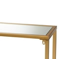 thumbnail image 6 of Baxton Studio Alessa Modern and Contemporary Glam Gold Finished Metal and Mirrored Glass Console Table, 6 of 8