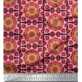 thumbnail image 1 of Soimoi Poly Georgette Fabric Arrow & Floral Mandala Print Fabric by The Yard 52 Inch Wide, 1 of 3