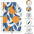 thumbnail image 2 of Coolnut 4 PCS Kitchen Dish & Tea Towels, Tangerine with Blue Leaves Reusable Cloths for Cooking and Drying Dishes for Home Kitchen Cleaning, 28"x18", 2 of 5