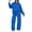 Blue women two piece lounge set a1, variant on Women Two Piece Sets Round Neck Long Sleeve Pullover Tops Wide Leg Pants Casual Loungewear Matching Outfits Solid Basic Loose Lounge Set, White XL