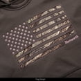 thumbnail image 5 of Ladies Performance Fleece Hoodie – Horizontal Camo Flag (Charcoal Gray / Hidd’n®), 5 of 6