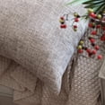thumbnail image 3 of Phantoscope Textural Faux Linen Series Decorative Throw Pillow, 20" x 20", Light Gray, 1 Pack, 3 of 6