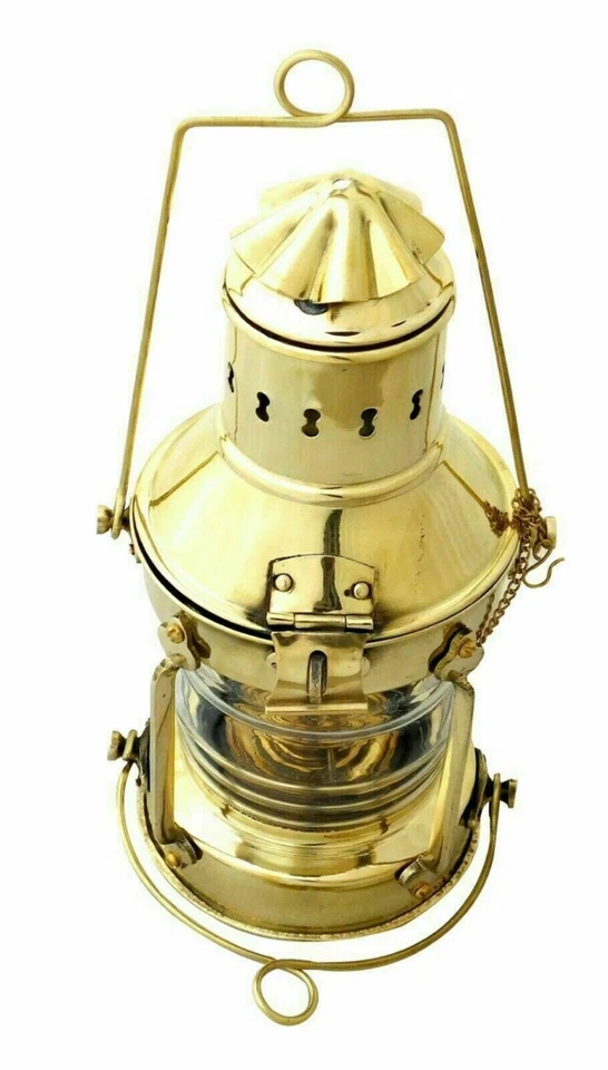 Vintage Antique Brass Oil Lamp Lantern Collectible Nautical Maritime Ship Lantern Oil lamp Boat Lighting