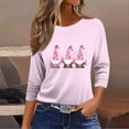 thumbnail image 5 of JTZGDY Breast Cancer Awareness Shirts for Women Plus Size Casual 3/4 Length Sleeve Crew Neck Tunic Tops Trendy 2025 Octorbor Pink Ribbon Print Graphic Oversized Tees Blouses Pink#01 XXXL, 5 of 7