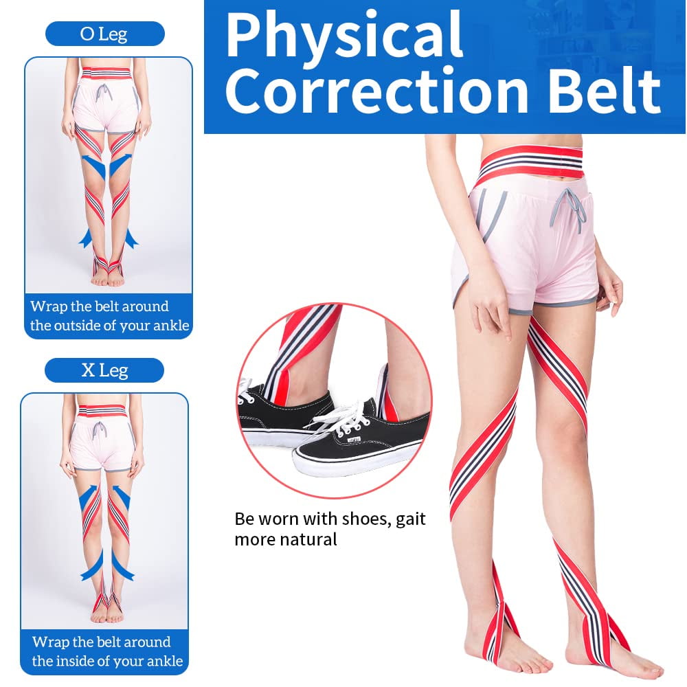 O / X Legs Correction Belt Legs Posture Corrector Band Unisex O / X Legs Type Legs Bandage Lightweight Pediatric Straighten Belt for Men Women and Children for Day and Night (M)