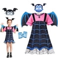 thumbnail image 2 of Vestido de niñas Vampirina Fantasia Infantil Cosplay Disfraces Halloween Carnival Party Disfraz Vampire Kids Cothes With Wing Outfits3T (Etiqueta 120) Gao Jinjia LED, 2 of 2