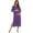 Purple, variant on Zoeecloth Womens Loose Robe Fall Winter V-neck Bathrobe Printed Zipper Sleepwear Women's Long-Sleeved Nightgowns S-XXL