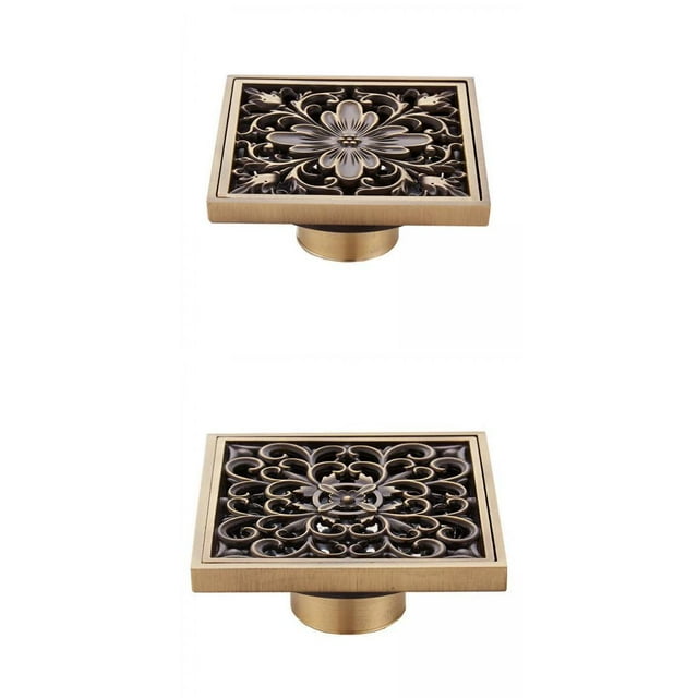 Juego de 2 desagües Yotijar para ducha rejilla de desagüe de 4 pulgadas desodorante