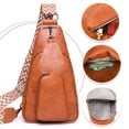 thumbnail image 1 of Bolsa De Pecho Bolso de pecho Bolso bandolera casual Correa de guitarra portátil para niñas adolescentes (Marrón) Ndcxsfigh Para Estrenar, 1 of 8