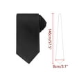 thumbnail image 2 of INSPIRE CHIC Men's Neckties Solid Color Classic Textured Ties for Formal Wedding One Size Black, 2 of 4