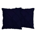 thumbnail image 1 of The Great American Store Set of 2 Pinch Pleat Pillow Shams (Throw 14 x 14, Navy Blue) 1800 Series Brushed Microfiber - Wrinkle & Stain Resistant Decorative Bed Pillow Shams, 1 of 3