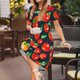 thumbnail image 3 of Balery Tomatoes Vestidos sueltos de manga corta para mujer, vestidos de verano 2025, vestidos casuales de corte A con vuelo., 3 of 6
