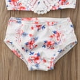 thumbnail image 5 of Kiapeise Toddler Girls 2Pcs Bikini Set Lace Sling Tops + Floral Print Shorts, 5 of 6