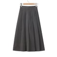 thumbnail image 6 of Felirenzacia Women's and Teen Adult's Long Pleated Skirt, High Waist Midi Skirt, Classic Schoolgirl Style, Back to School Wear, College Girl Wear, 6 of 7