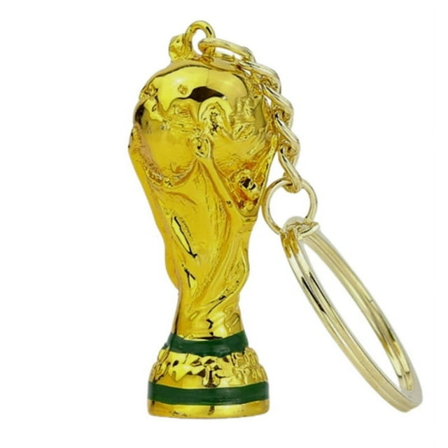 Llavero y pendiente Al82 Fans World Cup, dorado metalizado