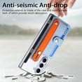 thumbnail image 4 of Decase Clear Phone Shell for Samsung Galaxy Z Fold 5 5G 2023 7.6 inch,Transparent Crystal Anti-Scratch Cover With Finger Wristband Kickstand & Wallet Card Slots & Pen Slot for Samsung Z Fold 5,Skyblue, 4 of 7