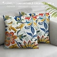 thumbnail image 3 of PHYHOO  Decorative Throw Pillow Covers Soft Velvet Floral Pillow Cover, Double-Printed Flower Boho Square Cushion Cover Case for Couch Sofa, 3 of 5