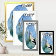 thumbnail image 4 of Designart 'White Stork On The Swamp Blue' Traditional Framed Art Print, 4 of 4