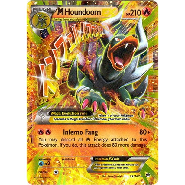Pokemon Mega Houndoom Ex 22 162 Xy Breakthrough Holo Walmart Com