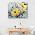 thumbnail image 3 of PIKWEEK Yellow Flowers Wall Decor Gray Abstract Print Canvas Bathroom Home Decor Pictures Panels Poster for Bedroom Living Room Office Painting Yellow and Gray Grey Framed Ready to Hang, 3 of 5