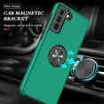 thumbnail image 4 of Galaxy S21 Plus Case for Samsung Galaxy S21 Plus Case  Grade Shockproof Built-in Ring Holder Kickstand Car Mount  Heavy Duty Protective Case for Galaxy S21+ Plus Phone Case (Dark Green), 4 of 15