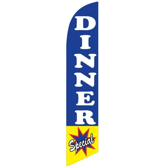 Dinner Special Feather Banner Swooper Flag, Replacement Flag Only