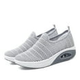 thumbnail image 5 of Womens Air Cushion Orthopedic Walking Shoes Breathable Mesh Platform Wedge Slip on Nurse Work Sneakers, 5 of 7