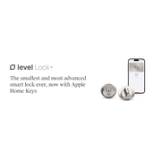 Level Lock+ Connect Wi-Fi Smart Lock Deadbolt with Apple Home Key, Satin Nickel