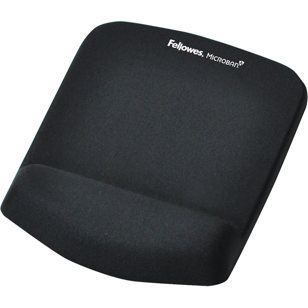 Fellowes PlushTouch? Mouse Pad Wrist Rest with Microban? , Black