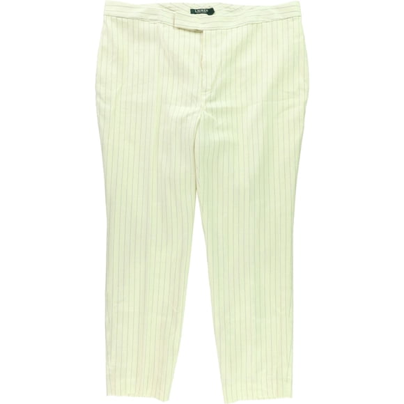 Pantalones casuales Ralph Lauren de sarga para mujer Blanco roto 8 corto