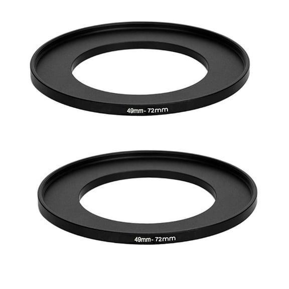 (2 Pack) Fotasy 46-72MM Step Up Ring Adapter, 46mm to 72mm Filter Ring, 46 mm Male 72 mm Female Stepping Up Ring for DSLR Camera Lens and ND UV CPL Infrared Filters