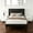 Black, variant on Twin Bed Frames with Headboard, Fabric Upholstered Platform Bed with Wood Slats 500 lbs Support , Noise Free, No Box Spring Needed, Beige