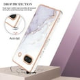 thumbnail image 2 of Compatible with Google Pixel 7A Soft Case Marble Pattern Enhanced Camera & Screen Protection Cover, 2 of 5