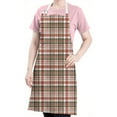 thumbnail image 5 of Red and Green Christmas Plaid Apron-Garden Aprons for Women with Pockets-Cotton Linen Waterproof Kitchen Cooking Gardening Aprons Adjustable for Kitchen,Cooking,BBQ and Salon 32"x27", 5 of 7