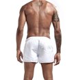 thumbnail image 4 of Pantalones cortos de playa para hombre Pantalones cortos de natación de poliéster transpirable de verano de secado rápido para hombre con cordón para deportes al aire libre Blanco XXL, 4 of 6