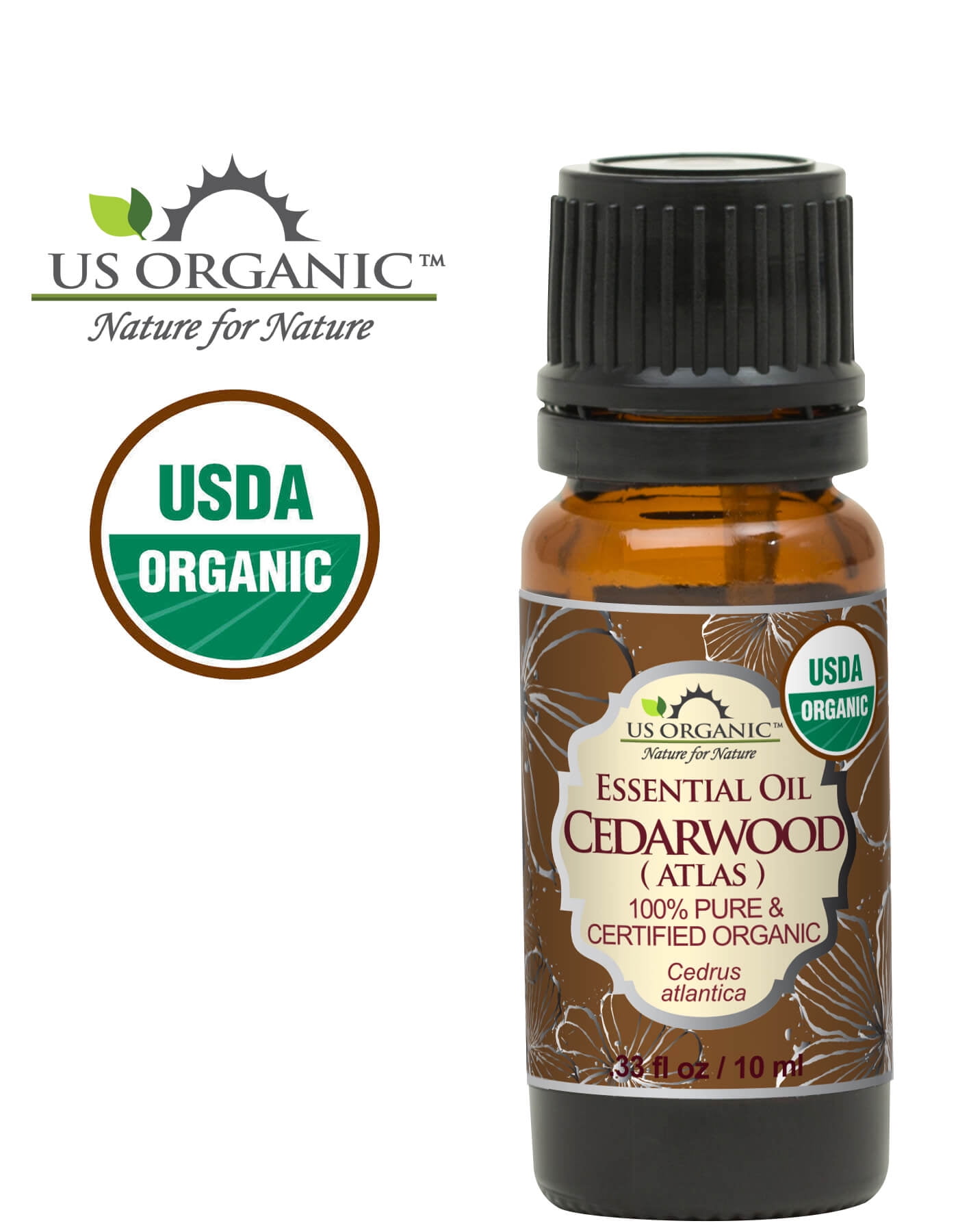 US Organic Cedarwood Essential Oil, 100% Pure Certified USDA Organic