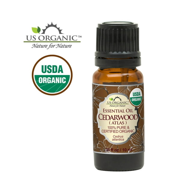 US Organic Cedarwood Essential Oil, 100% Pure Certified USDA Organic
