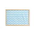 thumbnail image 1 of Chevron Wall Art with Frame, Zigzag Pattern Sea Aqua Colors Classic Antique Art Illustration, Printed Fabric Poster for Bathroom Living Room, 35" x 23", Pale Blue Pale Blue, by Ambesonne, 1 of 2