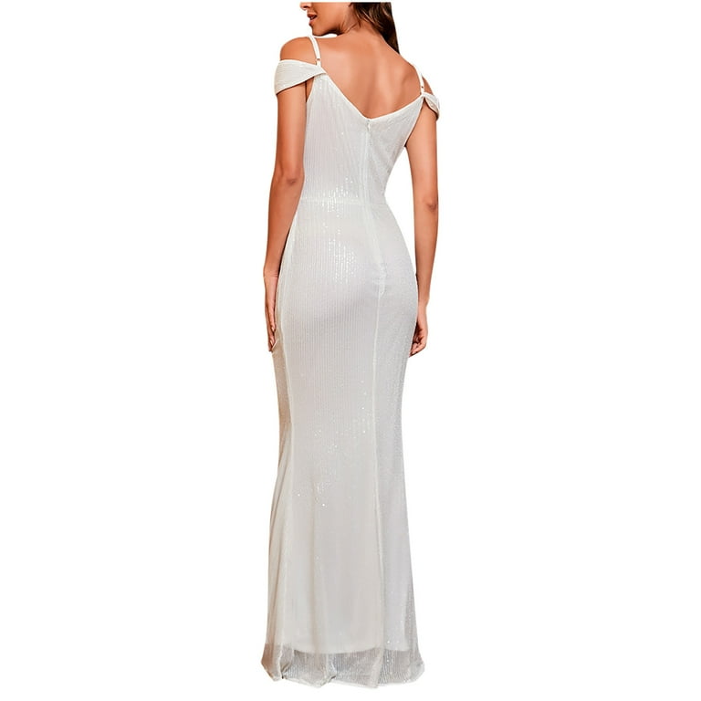 Women's Cold Shoulder Strappy Maxi Dress Deep V Neck Formal Evening Prom Gown Mermaid Party Bridesmaid Dresses - Walmart.com Women's Cold Shoulder Strappy Maxi Dress Deep V Neck Formal Evening Prom Gown Mermaid Party Bridesmaid Dresses - Walmart.com
