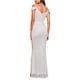 thumbnail image 4 of Vestido largo de noche sólido con lentejuelas y cuello en V de manga corta Sexy para mujer a la moda Fridja  bnh4393, 4 of 9