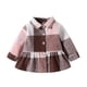 thumbnail image 1 of Gibobby Chamarra de forro polar para niños y niñasChaqueta de abrigo con volantes y estampado a cuadros de manga larga para niñas pequeñas Tops de chaque(Rojo, 9-12 Meses), 1 of 5