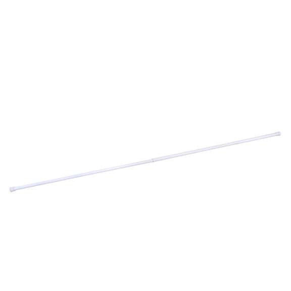 White Adjustable Tension Shower Rod, No Drill, Expandable 50-84 in., Supports 40 lbs.