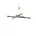 thumbnail image 3 of Sunpan Kylo 37.75" 6-light Modern Metal Chandelier in Black/Brass, 3 of 4